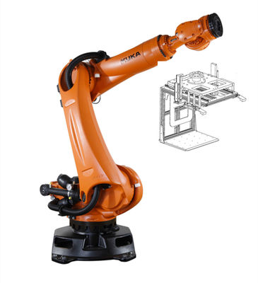 KR 210 R2700 Prime Kuka Braço Robótico Inteligente Posição de Montagem no Chão