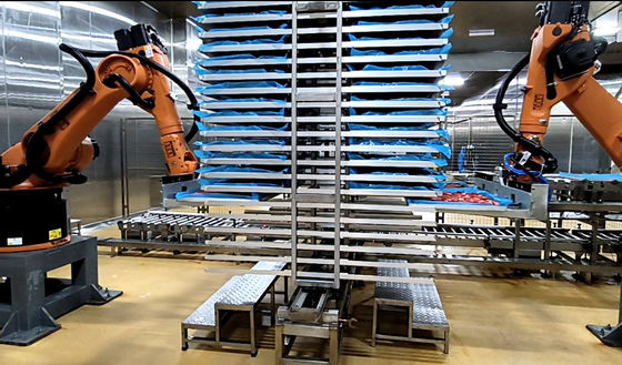 Estação de trabalho de paletização por robô industrial oferece uma solução única